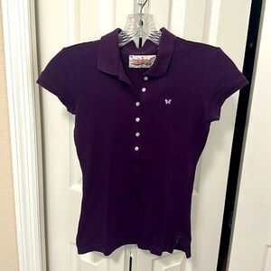 Aeropostale | purple butterfly polo